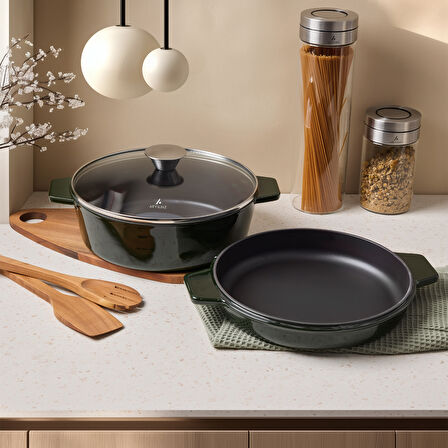 Aryıldız Duo Cast İron Tencere Fesleğen 20 cm