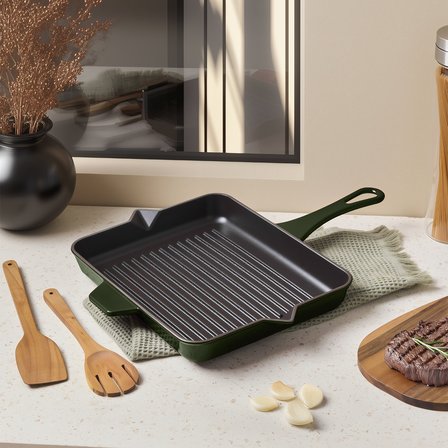 Aryıldız Duo Cast Grill Tava Fesleğen 26x32 cm