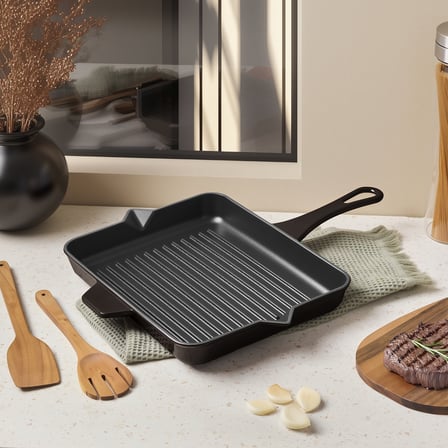 Aryıldız Duo Cast Grill Tava Kahverengi 26x32 cm