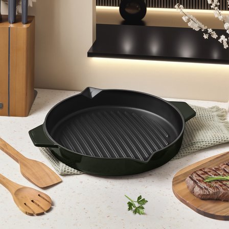 Aryıldız Duo Cast Bombe Grill Tava Fesleğen 30 cm