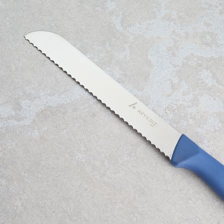 Aryıldız Rexa Tırtıklı Ekmek Bıçak Mavi 19 cm