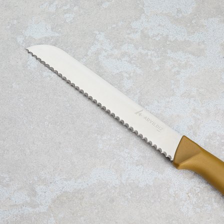 Aryıldız Rexa Tırtıklı Ekmek Bıçak Gold 19 cm