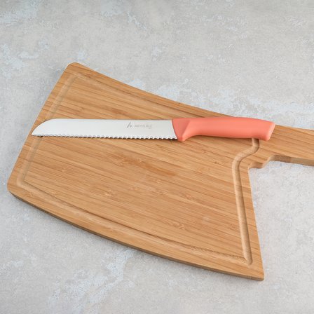 Aryıldız Rexa Tırtıklı Ekmek Bıçak Turuncu 19 cm