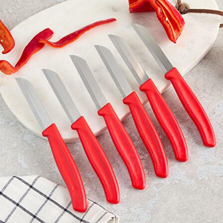 Aryıldız Mira 6 Parça Meyve Bıçak Seti Kırmızı