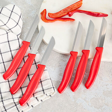 Aryıldız Mira 6 Parça Meyve Bıçak Seti Kırmızı