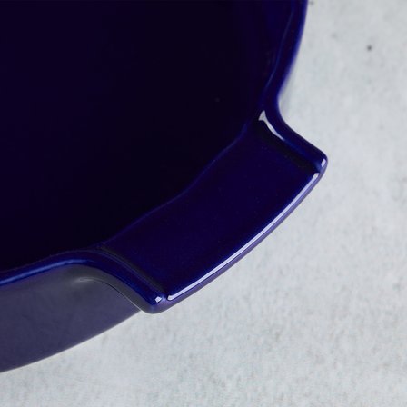 Aryıldız Elissa Rölyefli Yuvarlak Fırın Kabı Kobalt 32.5 cm
