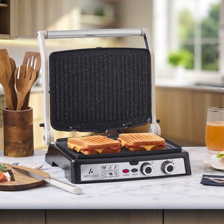 Aryıldız Multi Grill Tost Makinesi Mat Krem