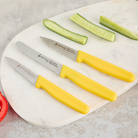 Aryıldız Solo 3 Parça Bıçak Seti Sarı