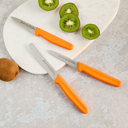 Aryıldız Solo 3 Parça Bıçak Seti Turuncu