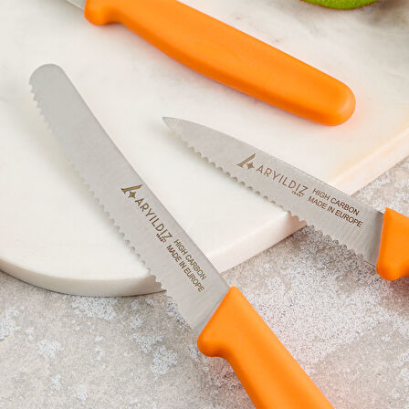 Aryıldız Solo 3 Parça Bıçak Seti Turuncu