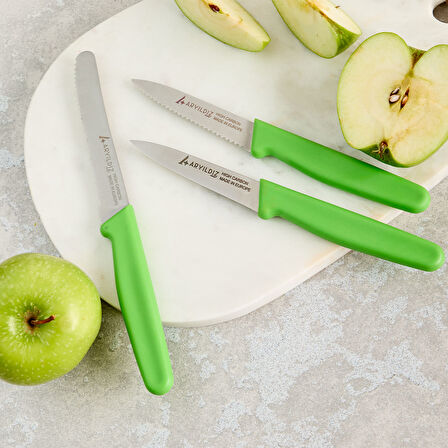 Aryıldız Solo 3 Parça Bıçak Seti Yeşil