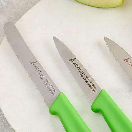 Aryıldız Solo 3 Parça Bıçak Seti Yeşil