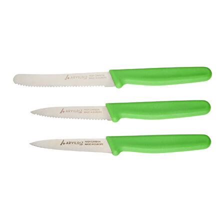 Aryıldız Solo 3 Parça Bıçak Seti Yeşil