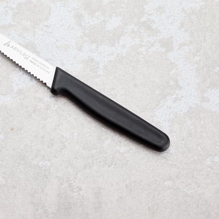 Aryıldız Solo Tırtıklı Sebze Bıçağı Siyah 10 cm