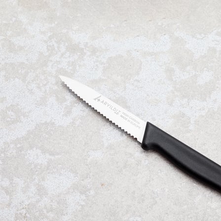 Aryıldız Solo Tırtıklı Sebze Bıçağı Siyah 10 cm