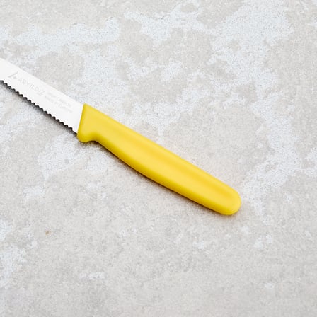 Aryıldız Solo Tırtıklı Sebze Bıçağı Sarı 10 cm