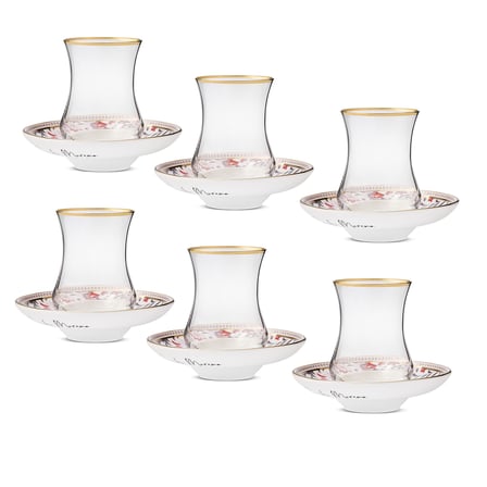 Sandro Moreno 1898 Mistik Gold 12 Parça 6 Kişilik Çay Takımı 150 ml