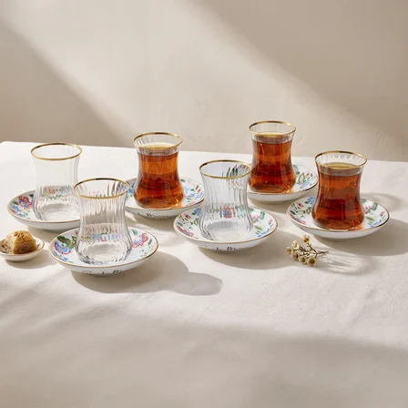 Sandro Moreno 1898 Otantik Optik 12 Parça 6 Kişilik Çay Takımı 150 ml