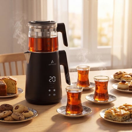 Aryıldız Teamode Çay Makinesi  Siyah
