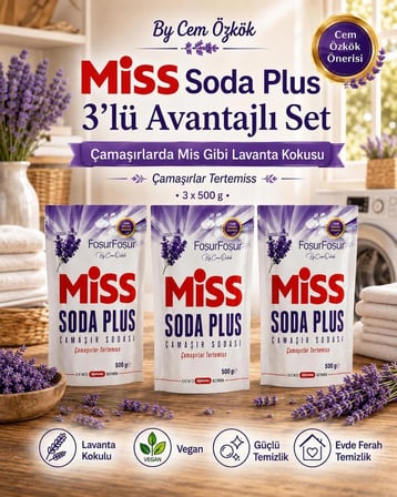 MİSS SODA PLUS LAVANTA 500 GR 3 ADET