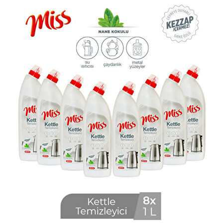 MİSS KETTLE TEMİZLEYİCİ  NANE KOKULU 1 L X 8 ADET