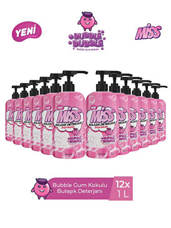 MİSS BULAŞIK DETERJANI BUBBLE 1 L x 12 ADET