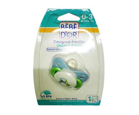 Bebedor 0-3 Ay Silikon Desenli Emzik 191 - Açık Mavi