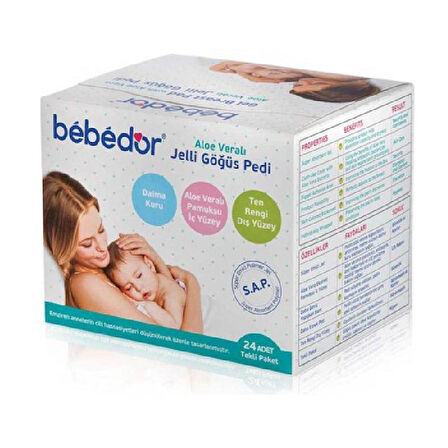 Bebedor Aloe Veralı Jelli Göğüs Pedi 24 Adet