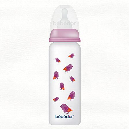 Bebedor PP Emzikli Yavaş Akış Desenli Biberon 250ml