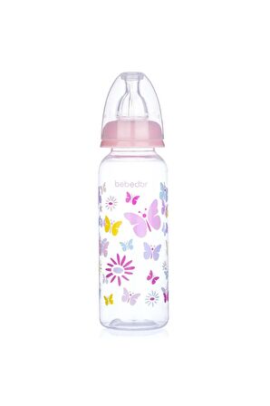 B-24302 Desenli Pp Biberon 250 ml Pembe