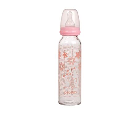 Bebedor Isıya Dayanıklı Cam Biberon 250 Ml - Pembe