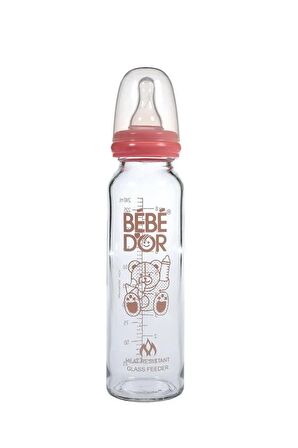 Isıya Dirençli Cam Biberon 3+Ay 240Ml - Pembe