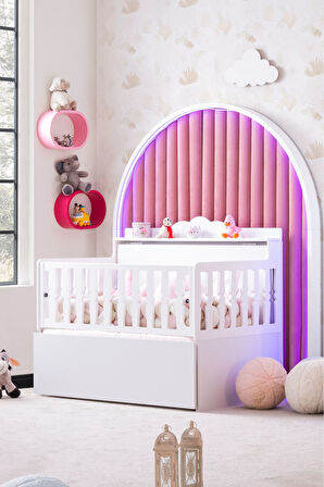 Büyüyen Beşik, Flower Büyüyen Sandıklı Beşik 70x120, Flower Karyola 120x200