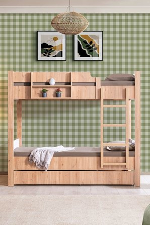 Ranza, Asya Ayrılabilir Yavrulu Ranza, Ceviz - Beyaz + 3 Adet Comfort Yatak