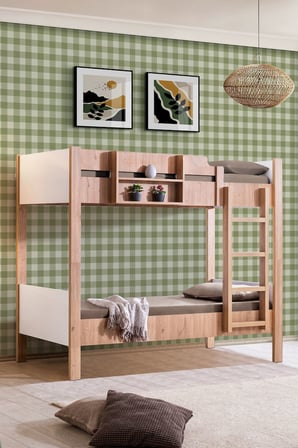 Ranza, Asya Ayrılabilir 2li Ranza, Ceviz - Beyaz + 2 Adet Comfort Yatak