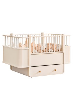 MDF Beşik, Krem Dünya Çekmeceli Büyüyen Sallanan Beşik 80x130 - Krem Dünya Karyola 80x190