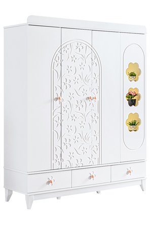 Gardırop, Garden 4 Kapaklı 3 Çekmeceli Dolap