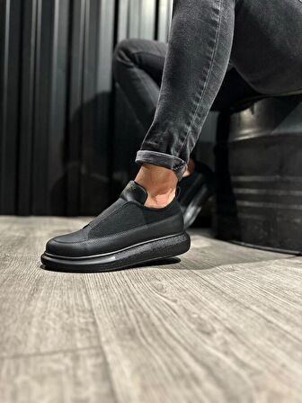 Pabucmarketi Sneakers Erkek Ayakkabı Siyah Siyah Taban