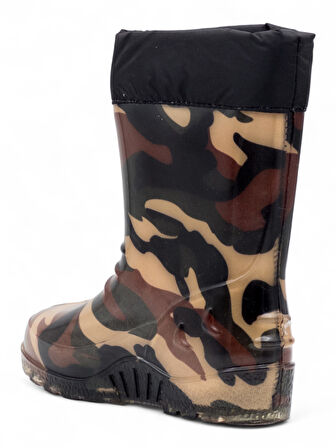 Emek İçi Yünlü Su Geçirmez Çocuk Yağmur Çizmesi