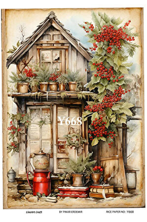 Y668 Yeniyıl, Kokina Desenli Pirinç Dekopaj 30x42