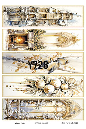 Y728 Çoklu Yeniyıl Desenli Pirinç Dekopaj 30x42