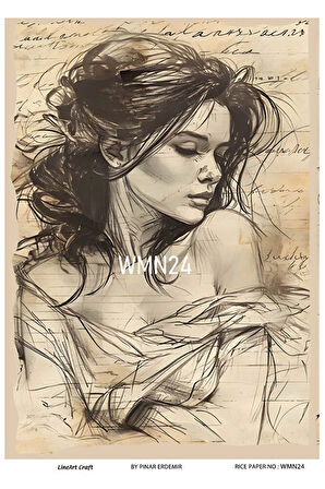 Woman Serisi WMN24 Desenli Pirinç Dekopaj 30x42