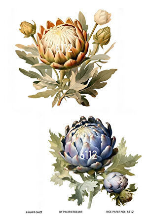 6112 Çiçek Desenli Pirinç Dekopaj 30x42