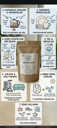 Natureclean Çamaşır Ve Yüzey İçin Çok Amaçlı Aktif Oksijenli Güçlü Toz Leke Çıkarıcı  1 kg