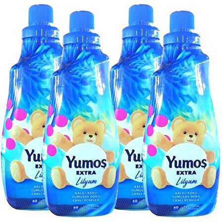 Yumoş Extra Lilyum Beyazlar ve Renkliler İçin Konsantre Yumuşatıcı 4 x 1440 ml 240 Yıkama