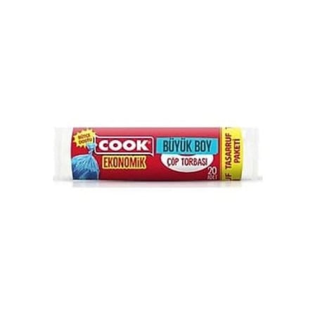 COOK EKO BÜYÜK MAVİ ÇÖP POŞETİ 65*80 CM 20 Lİ
