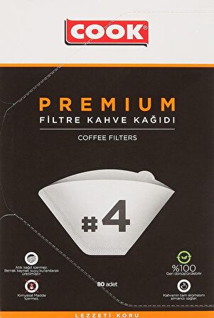 COOK Premium Filtre Kahve Kağıdı - Ebat 4