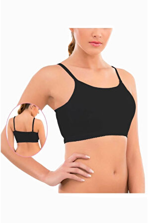 Kadın Siyah Kaplı Büstiyer Sütyen 1258