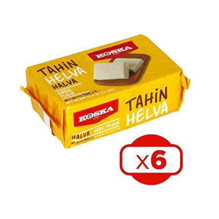 Koska Tahin Helvası 500 gr Sade x 6 Adet