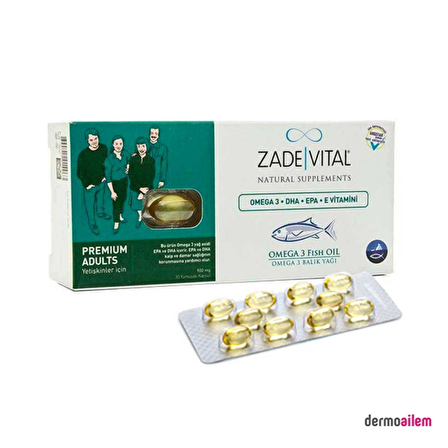 Zade Vital Omega 3 Yetişkinler İçin 30 Kapsül